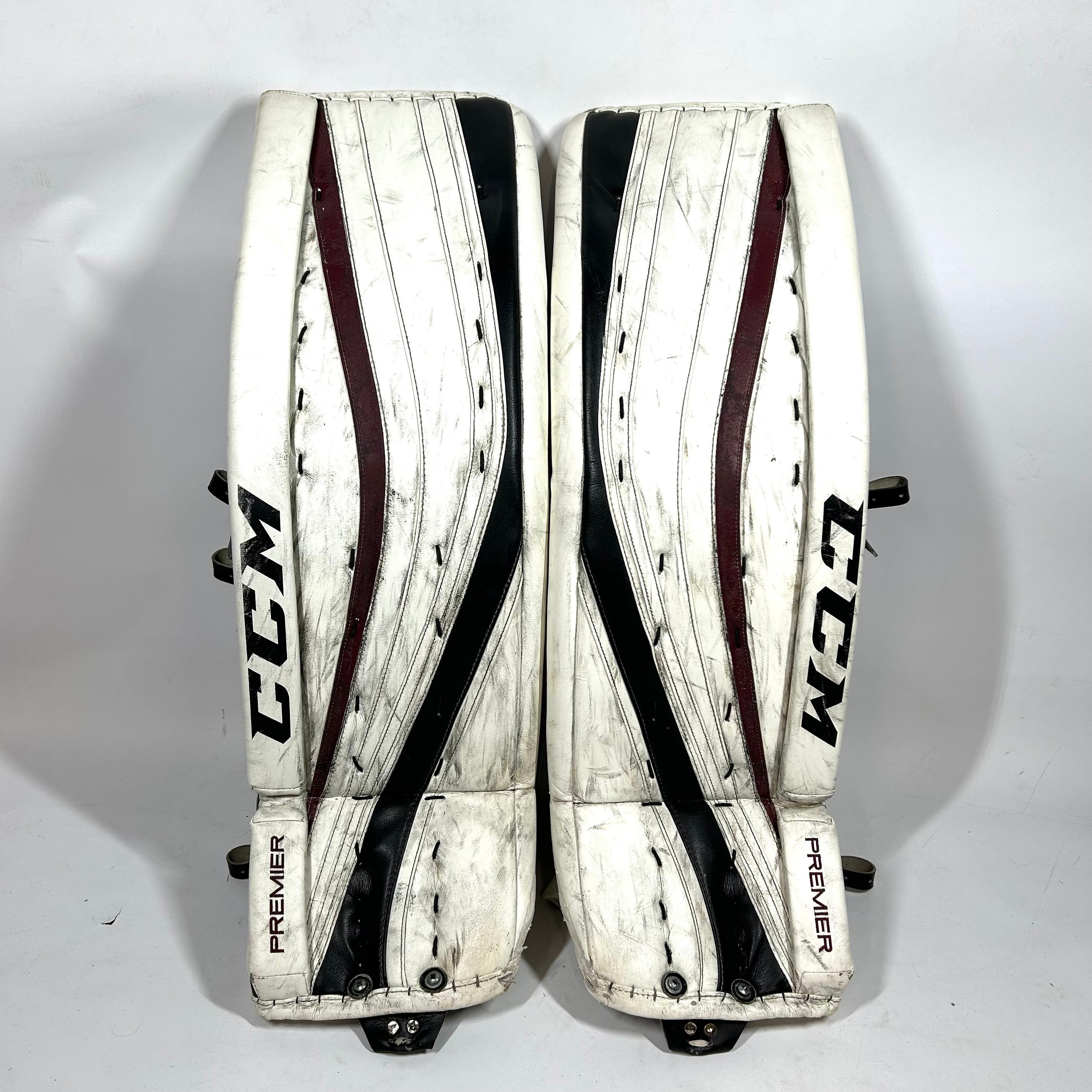CCM Premier - Jambières de gardien de but Pro Stock (blanc/marron)